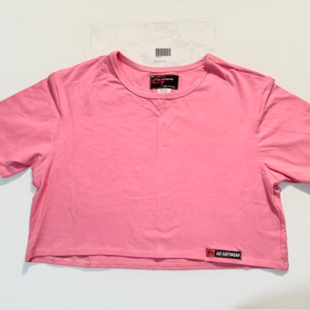 Go Softwear Size M Pacific Half Tee /Crop Top - Pink (GS-3482521-PNK-M)